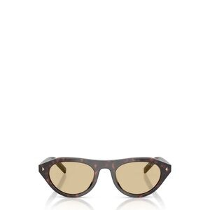 Prada Bestselling Aviator Tortoiseshell Cat Eye Sunglasses with Amber Lenses